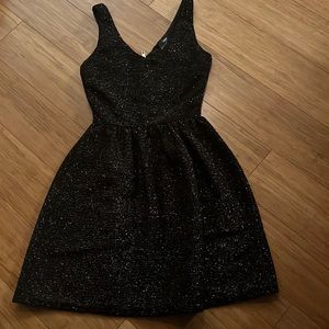 Aqua Gold Sparkly Black Dress